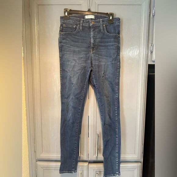 Madewell 10” High Rise Dark Blue Skinny Jeans - Picture 5 of 12